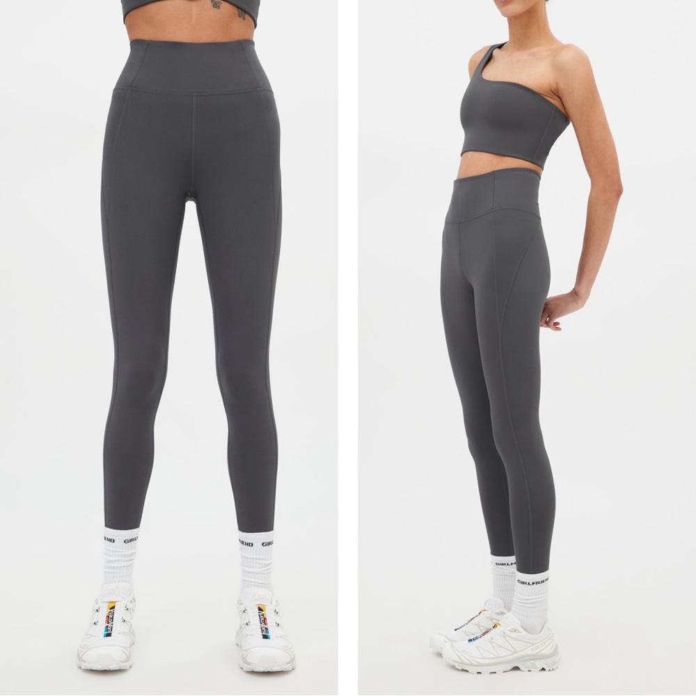 Girlfriend Collective Woman Gray Compressive High-Rise Legging SMALL Athleisure